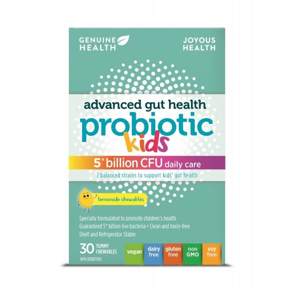 Genuine Health Advanced Gut Health Probiotics Kids (5Billion) 30 Chewables