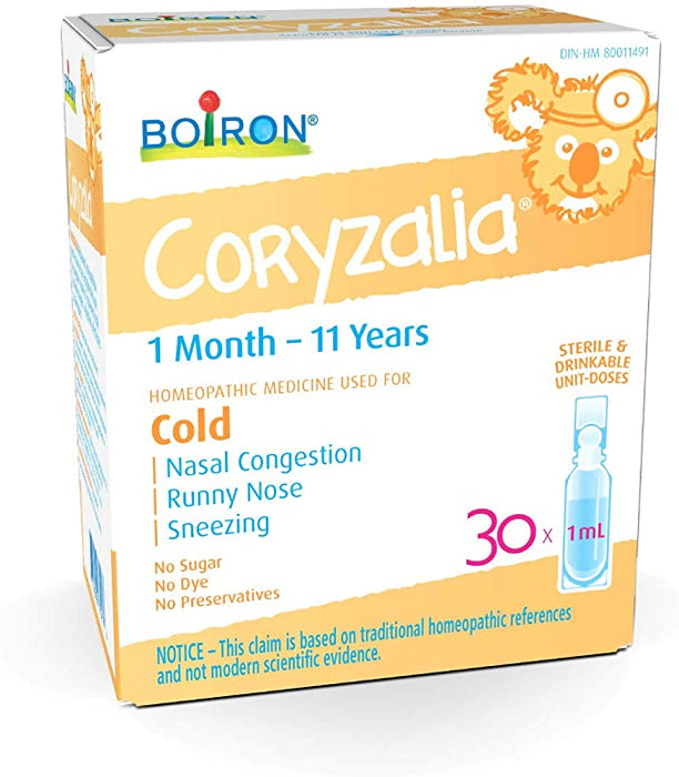 Boiron CoryzaliaHomepathic Cold Medicine (Ages 1 month-11 years) 30x1ml