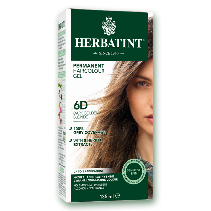 Herbatint Permanent Hair Colour (6D - Dark Golden Blonde) 135ml