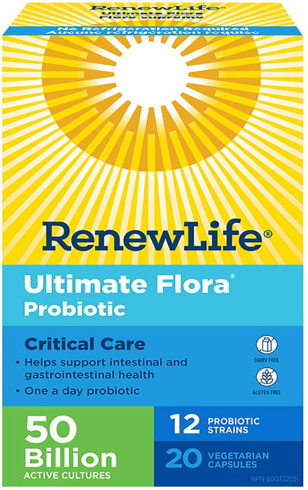 RenewLife Ultimate Flora Probiotic Critical Care (50Billion) 20 Vegecaps