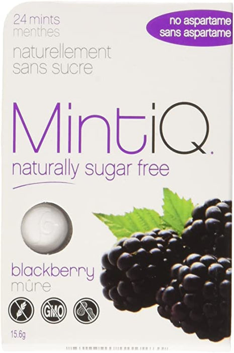 MintiQ Naturally Sugar Free Mints - Blackberry 24s