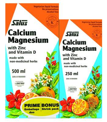 Salus Calcium Magnesium with Zinc & Vitamin D Liquid Formula (Bonus Pack) 500ml+250ml