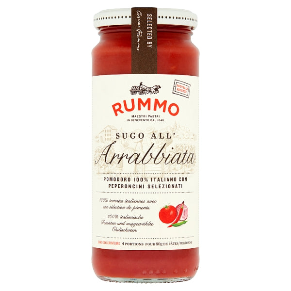 Rummo Sugo All' Arrabbiata Pomodoro Sauce - 100% Italian tomatoes 340g