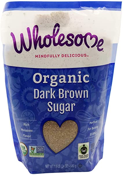 Wholesome Organic/Natural Sugars - Organic Dark Brown Sugar 681g