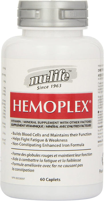 Nu Life Hemoplex Builds Healthy Blood and Protect The Vessels 60caplet