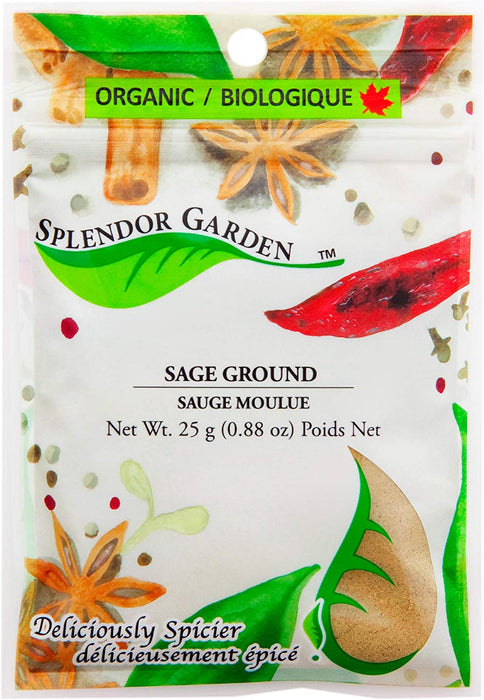 Splendor Garden Organic Spices & Seasonings - Sage Ground 25g