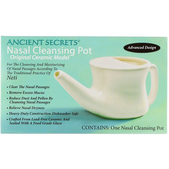 Ancient Secrets Nasal Cleansing Pot - Original Ceramic Model 1pot