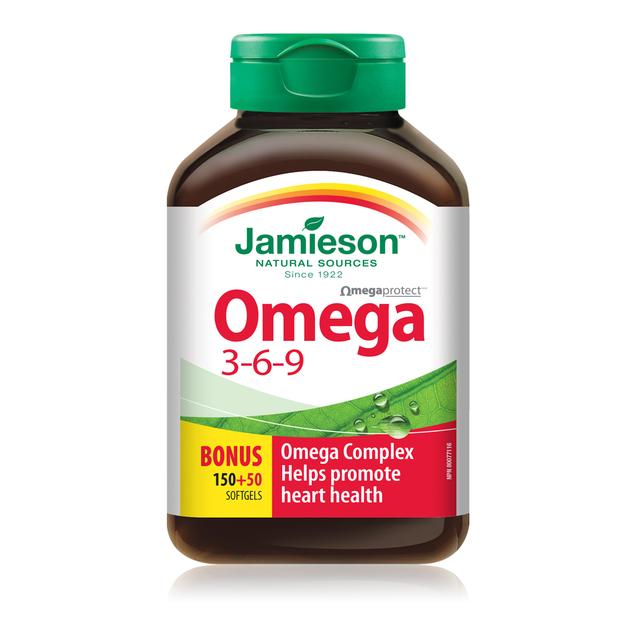 Jamieson Natural Omega 3-6-9 Complex BONUS 150+50sftge
