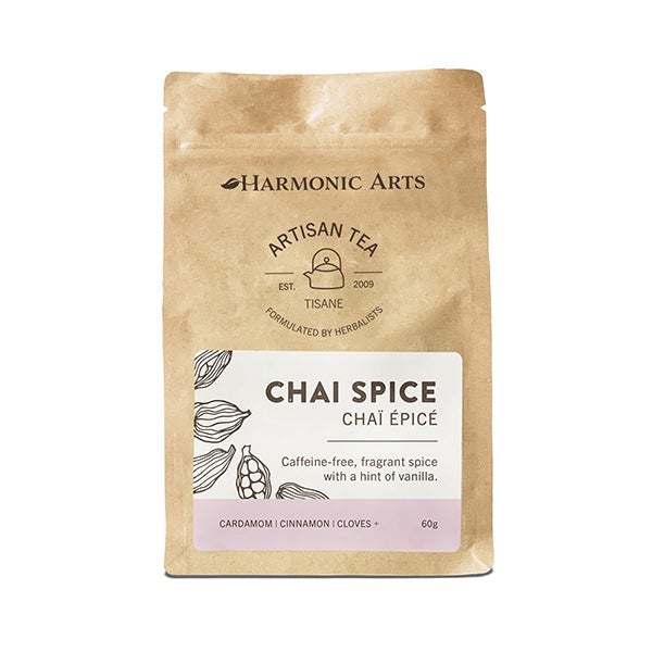 Harmonic Art's Artisan Tea "Chai Spice" Loose Leaf tea - Caffein-Free, Fragrant Spice, with a Hint of Vanilla 70g