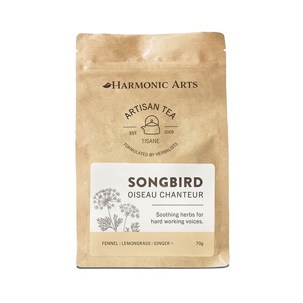 Harmonic Art's Artisan Tea "Songbird" Loose Leaf Tea - Soothing Herbs for Hard Working Voices 70g