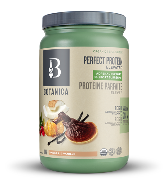 Botanica Perfect Protein Elevated Adrenal Support with Reishi,Ashwagandha,Vitamin C Vanilla Flavour Organic 642g