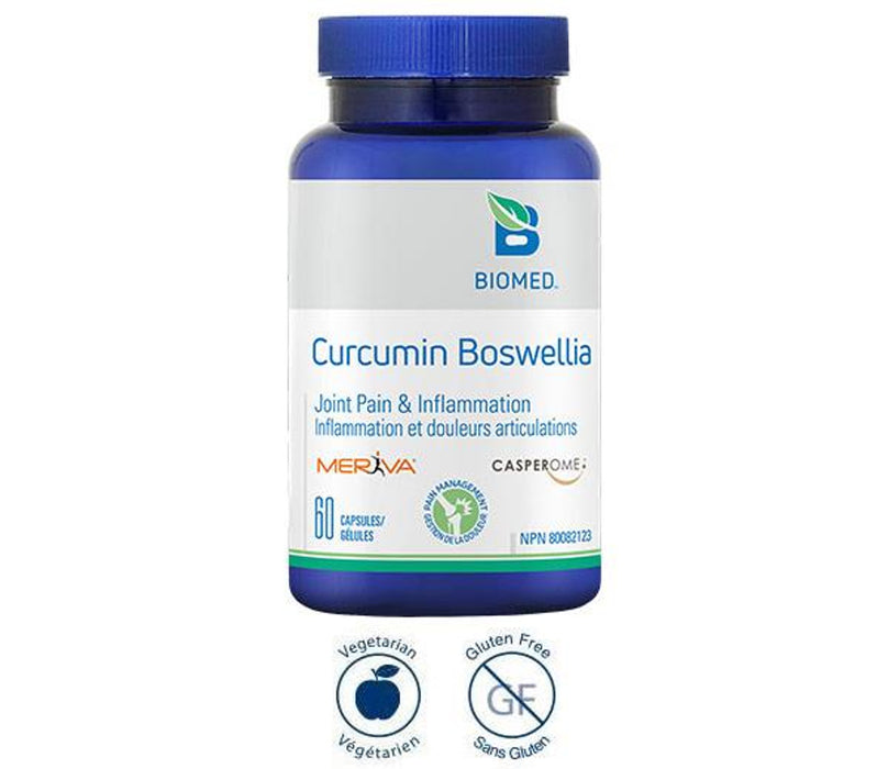 BioMed Curcumin Boswelia - Helps Relieve Joint Pain and the Associated Symptoms. 60caps