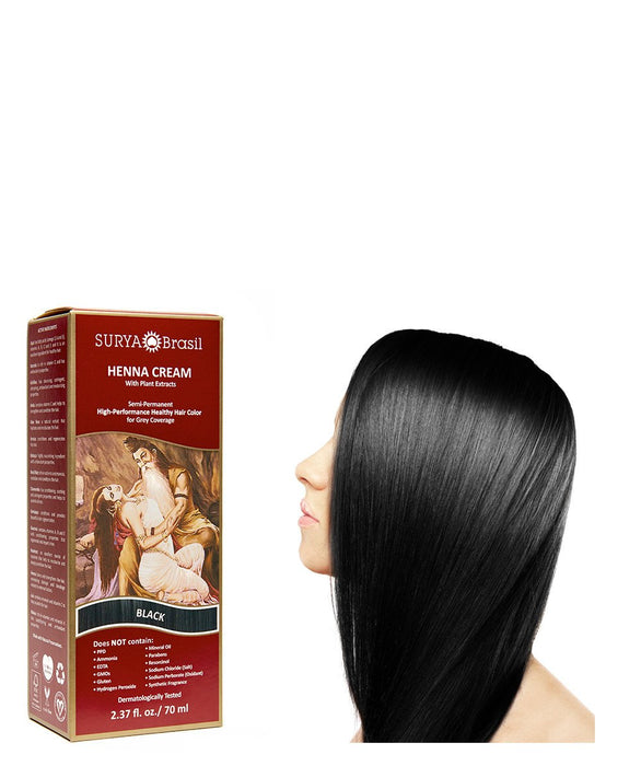 Surya Brasil Henna Hair Colour Cream (Black) 70ml
