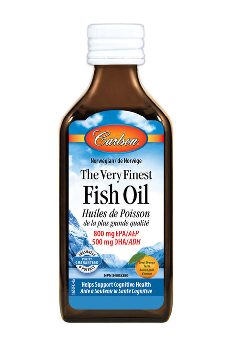 Carlson Fish Oil Orange Flavour - Helps Support Cognitive Health 500ml