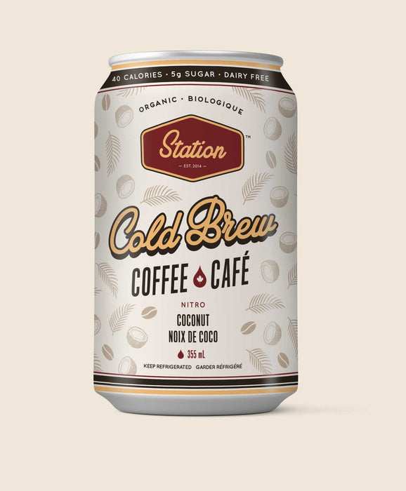 Station Cold Brew Coffee, Coconut 355ml