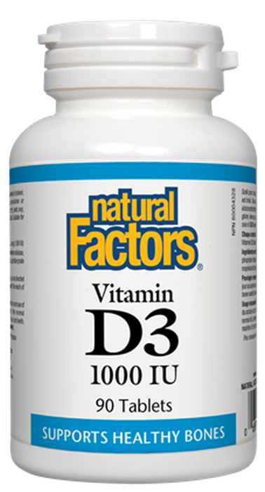Natural Factors - Vitamin D3 1000IU 180 Tablets