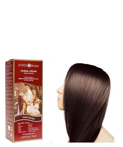 Surya Brasil Henna Hair Colour Cream (Dark Brown) 70ml