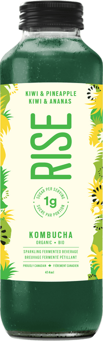 Rise Kombucha Kiwi & Pineapple Organic 414ml