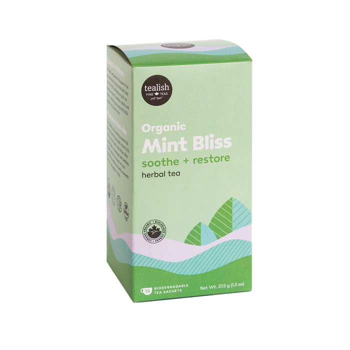 Tealish Mint Bliss Herbal Tea Organic - Soothe & Restore 15teabags