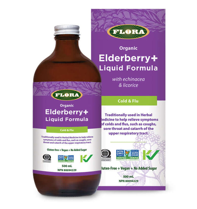 Flora Sambuguard Elderberry Liquid with Bonus Sambu Elderberry Crystals 500ml Bonus