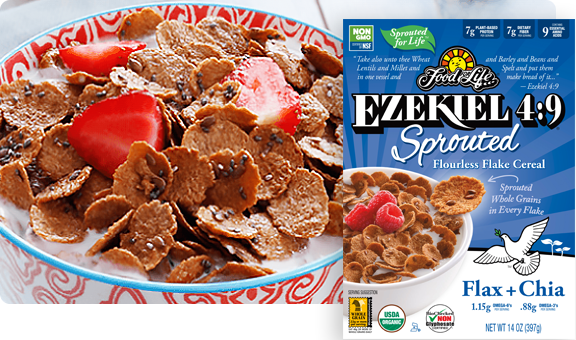 Ezekiel 4:9 Sprouted Flourless Flax & Chia Cereal 397g