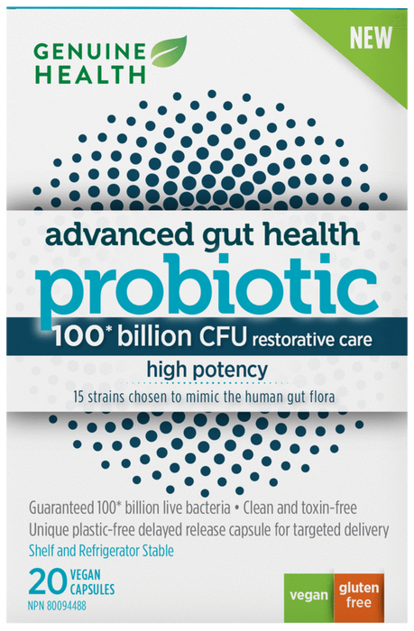 Genuine Health Advanced Gut Health Probiotic (100Billion) High Potency