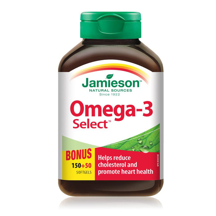Jamieson Natural Omega-3 Select BONUS 150+50 Softgels