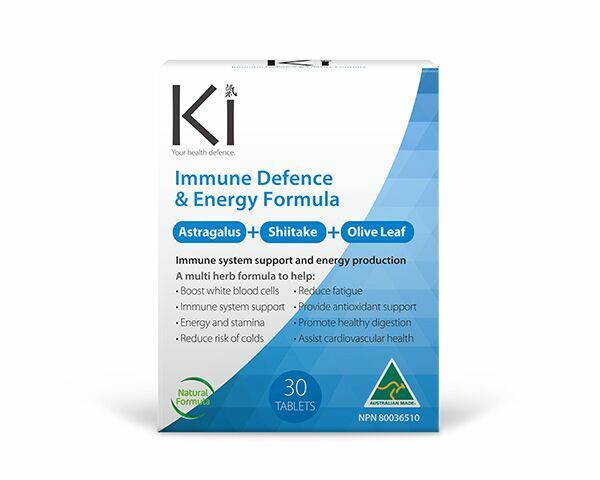 Ki - Immune Defense & Energy Formula (Astragalus + Shiitake + Olive Leaf) 30 Tablets