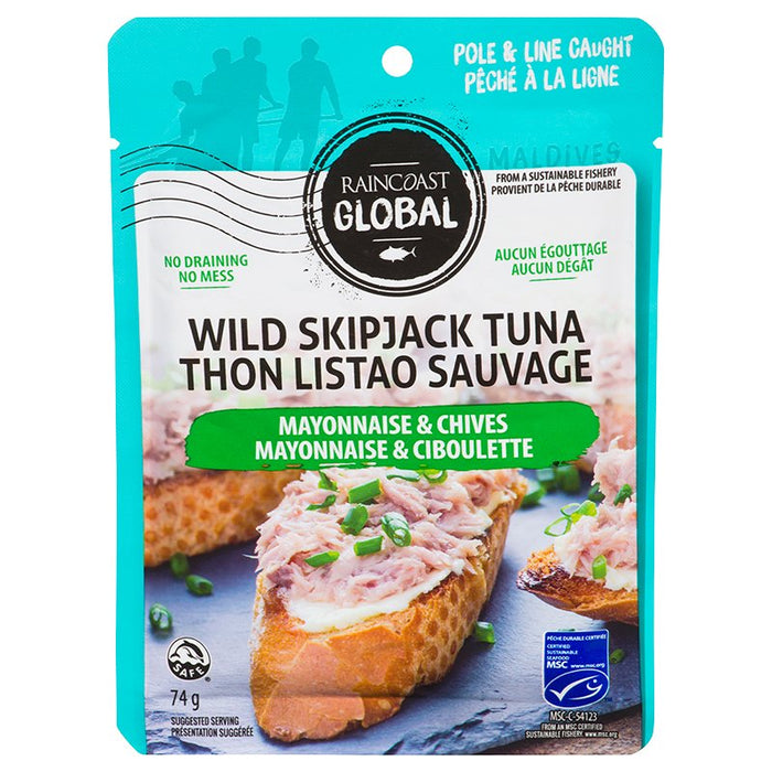 Raincoast Global Wild Skipjack Tuna Mayonnaise & Chives Flavour 74g