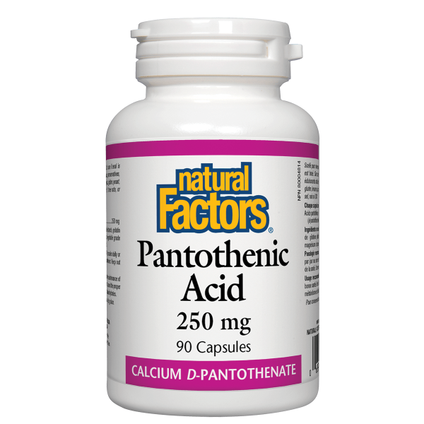 Natural Factors - Panthothenic Acid 250mg 90cap