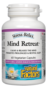 Natural Factors - Stress-Relax Mind Retreat (with GABA Lemon Balm and Magnesium) 60 Vegecaps