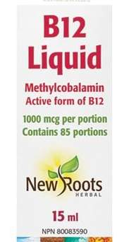 New Roots - B12 Liquid ( 1000 mcg per portion) 15ml