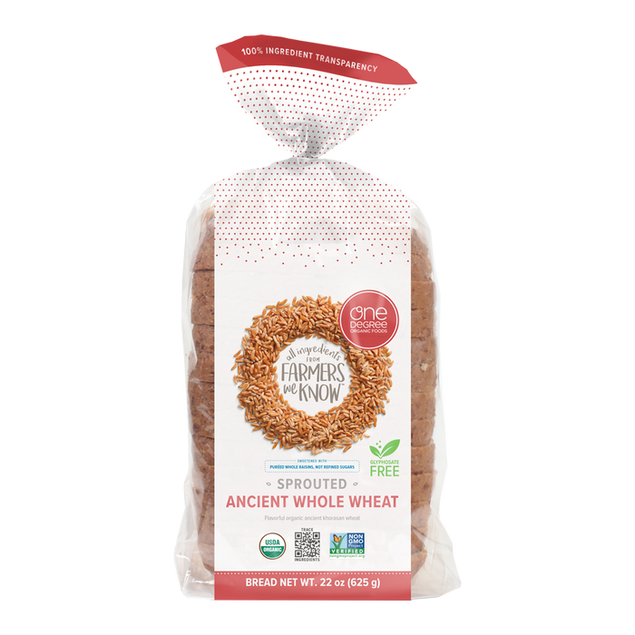 One Degree Sprouted Acient Whole Wheat Bread (Organic) 600g