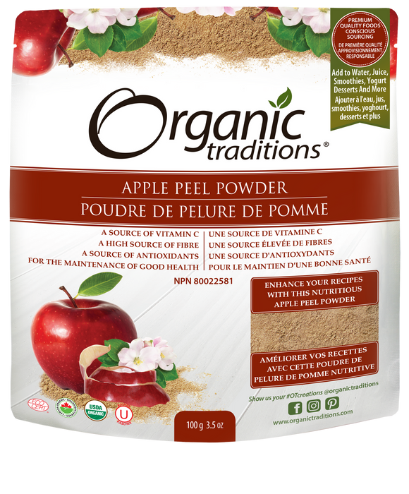 Organic Traditions Apple Peel Powder Organic - Antioxidant and Immune 100g