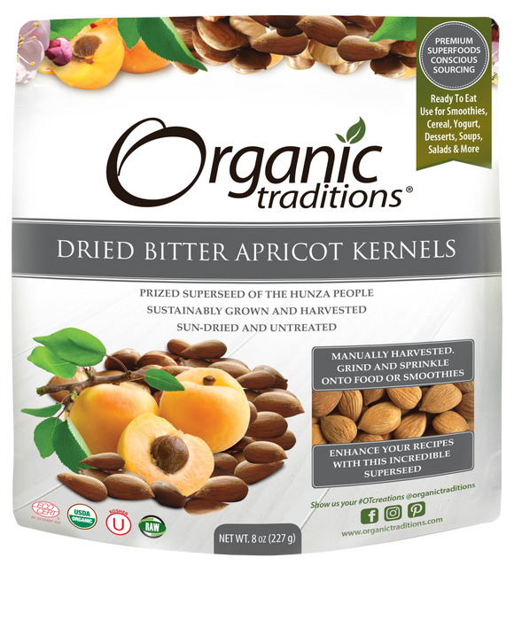 Organic Traditions Dried Bitter Apricot Kernels 227g