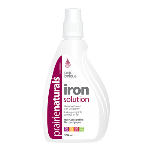 Prairie Naturals Ionic Iron Solution Help Prevent Iron Deficiency Non-Constipating 500ml