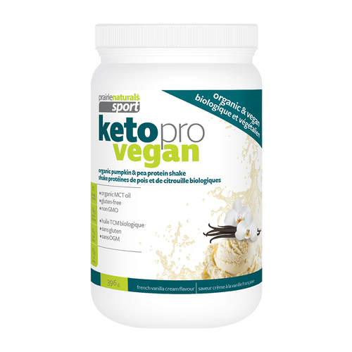 Prairie Natural Sport Ketopro Vegan Protein Shake - French Vanilla Cream Flavour 396g