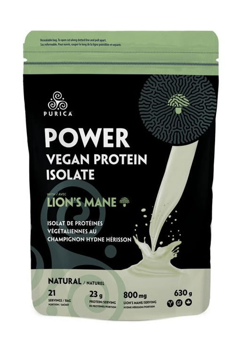 Purica Power Vegan Protein Isolate Natural with Lion's Mane 630g