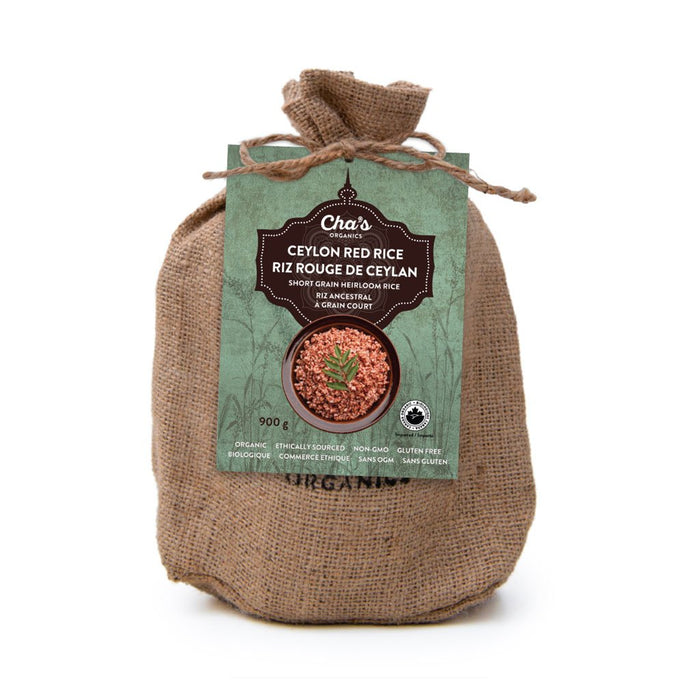 Cha's Ceylon Red Rice Short Grain Organic - Ethically Souced 900g