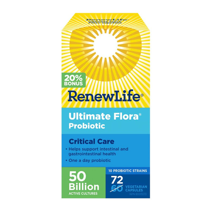 RenewLife Ultimate Flora Critical Care 50 Billion Bonus 72 VEGCAPS