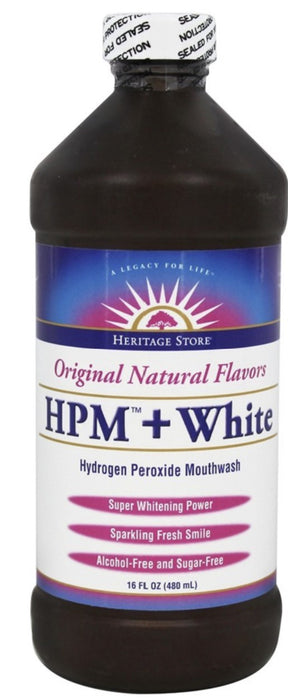 Heritage Store Hydrogen Peroxide Mouthwash - Experience the Fresh Taste of Clean as Oxygen-Releasing Molecules Make Your Mouth Come Alive!   480ml