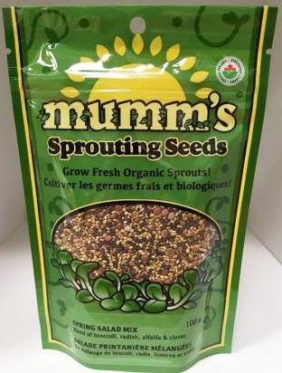 Mumm's Organic Sprouting Seeds, Salad Mix 100g