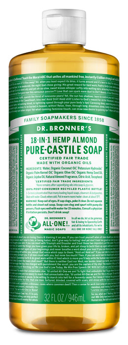 Dr. Bronners 18-in-1 Pure Castille Soap Almond 946ml