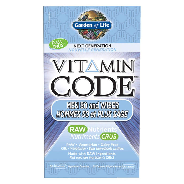 Garden of Life - Vitamin Code (for Men 50+) - Includes Raw Nutrients 60 Vegecaps