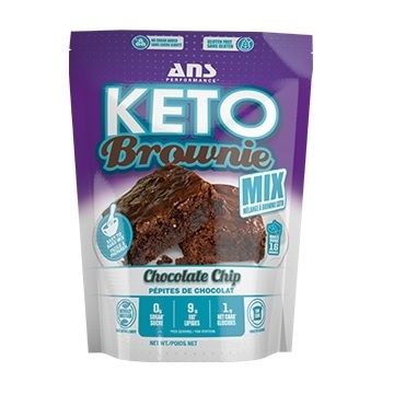 ANS Keto Chocolate Chip Brownie Mix - Gluten Free, Vegan, Keto Friendly 395g