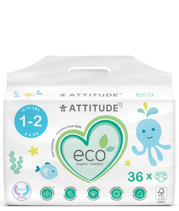 Attitude Eco Baby Diapers 3-6kg36 Pack