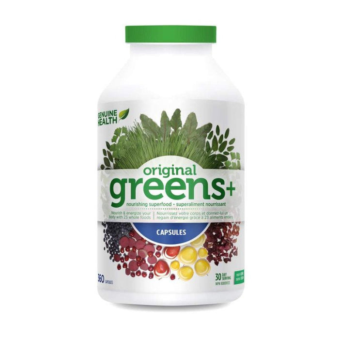 Genuine Health Original Greens+ Capsules - Nourishing Superfood 360caps