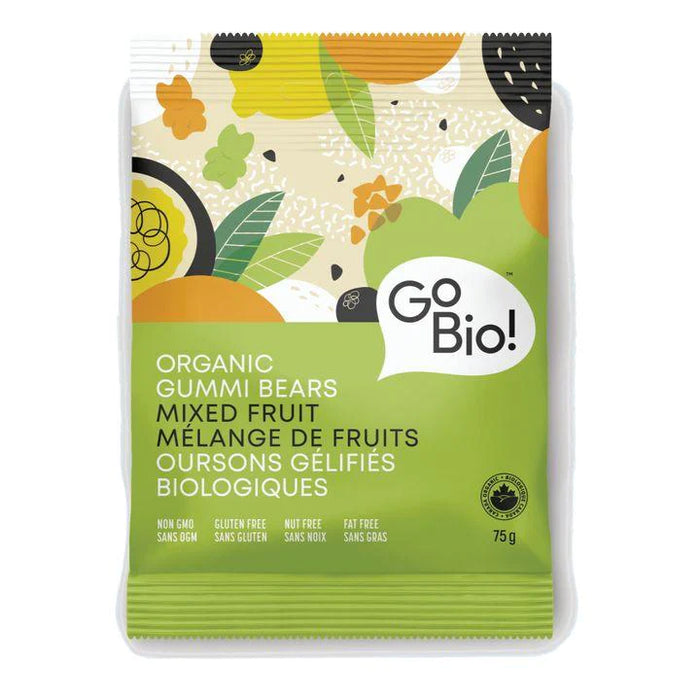 GoBio Gummi Bears Organic Mixed Fruit Flavour 75g