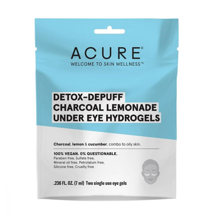 Acure Detox-Depuff Charcoal Lemonade Under Eye Hydrogels 2eyegels