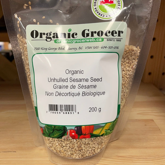 Organic Unhulled Sesame Seeds 200g